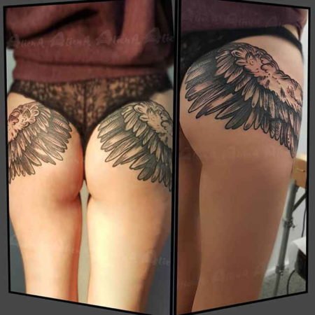 Сідниці татуювання крил