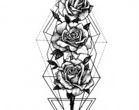 Розы геометрия дотворк